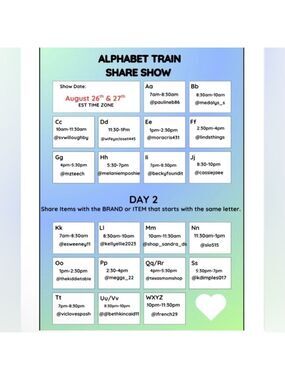 Alphabet Train Share Show LETTER H